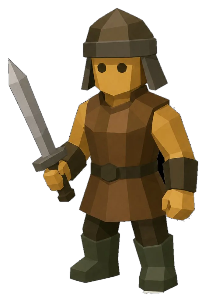 Low-poly soldier character
